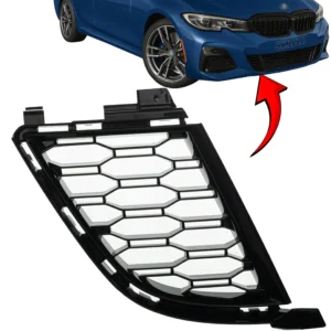 Stoßstangengitter (Fahrerseite), BMW 3er G20/G21, vor Facelift, Baujahre 2018–2022 (5111, 8075602)