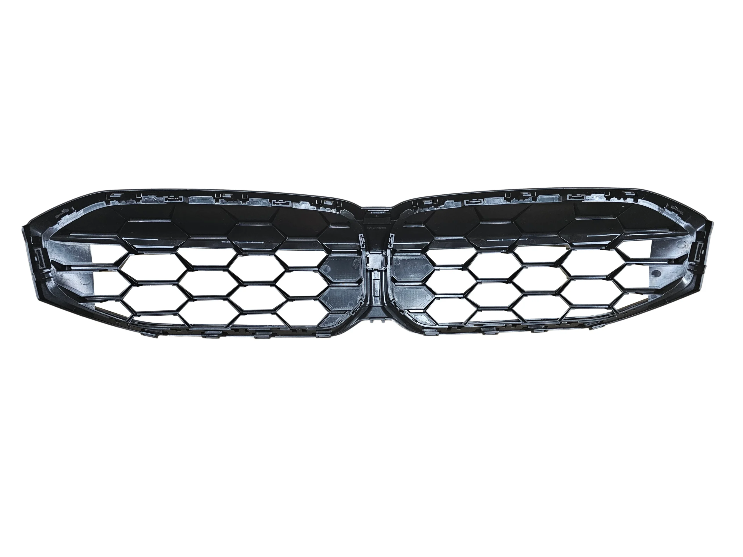 BMW 3er G20/G21 FACELIFT ab 2022 Niere Grill, SCHWARZ + SILBERNE DEKORLEISTE, OHNE KAMERA (51135A357F9, 5A357F9) – Bild 3