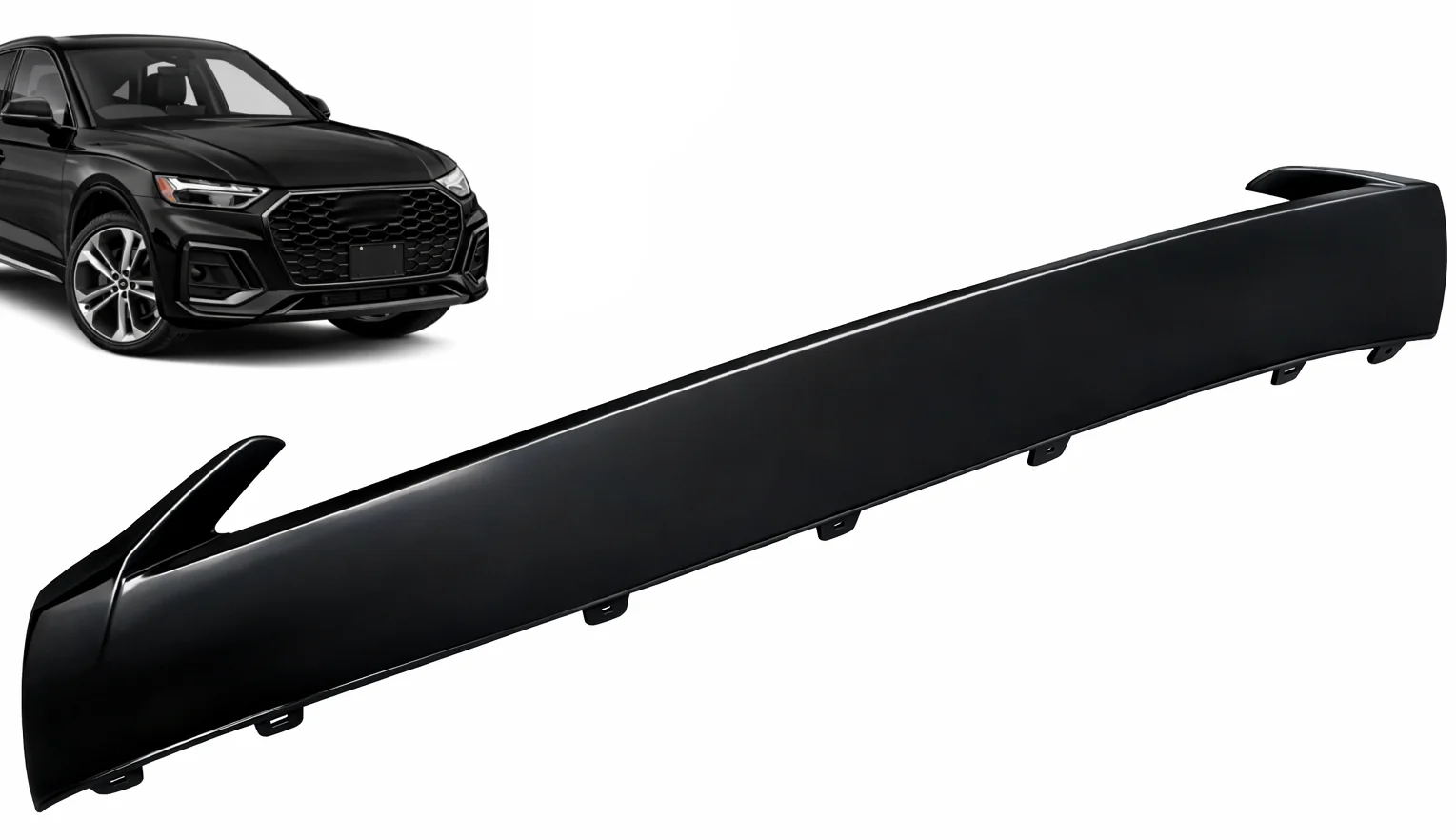 Stoßfänger-Spoiler für AUDI Q5 80A Facelift S-LINE Modelljahre 20–23 PIANO BLACK (80A807531D)