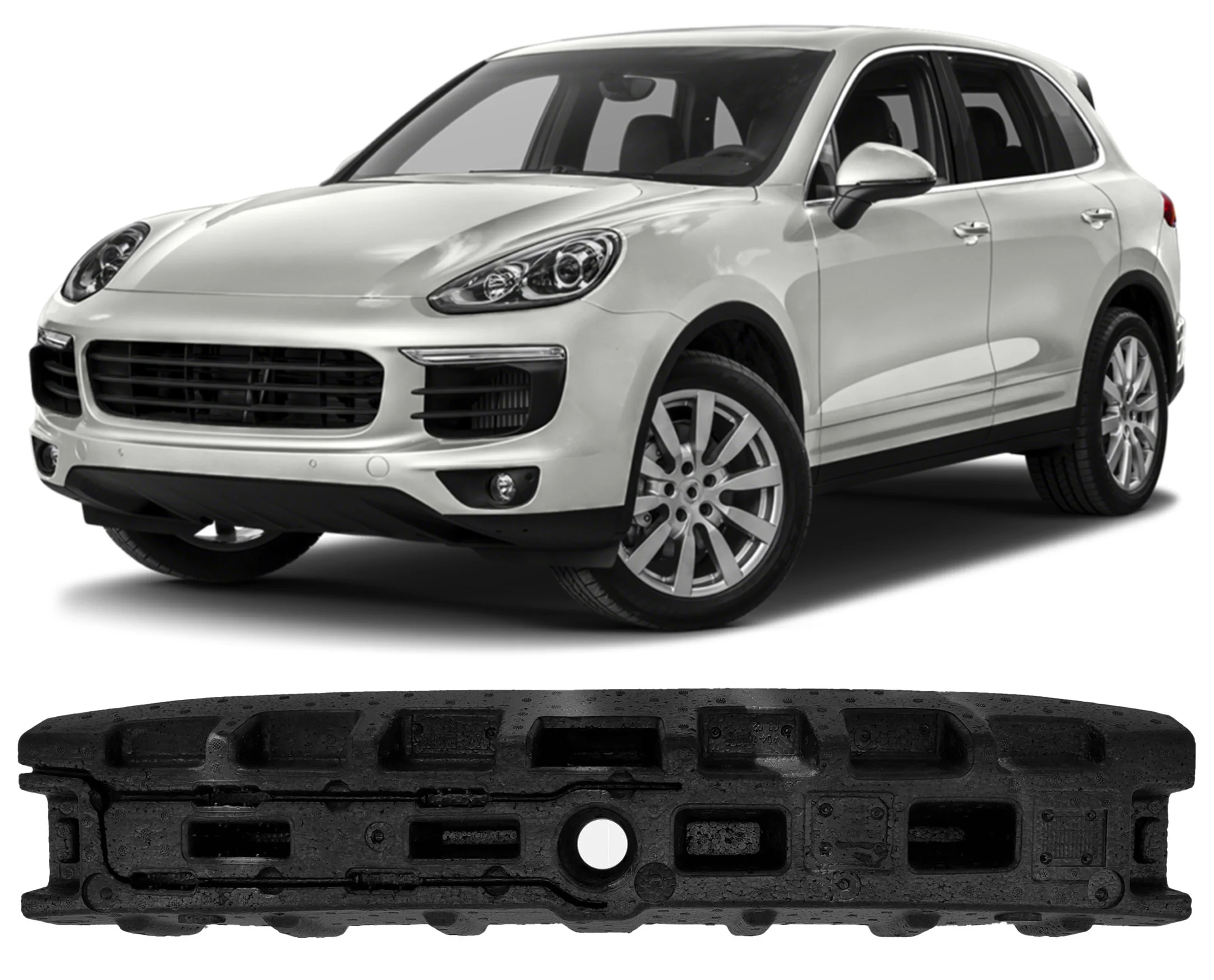 Schaumteil-Absorber für den PORSCHE CAYENNE 958 7P5, Baujahre 2014–2017 (95850555020, 95850555030)